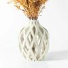 The Oyster Vase  - Elegant 3D Printed Decor Eco-Friendly PLA, Perfect for Modern Interiors (Traffic White)