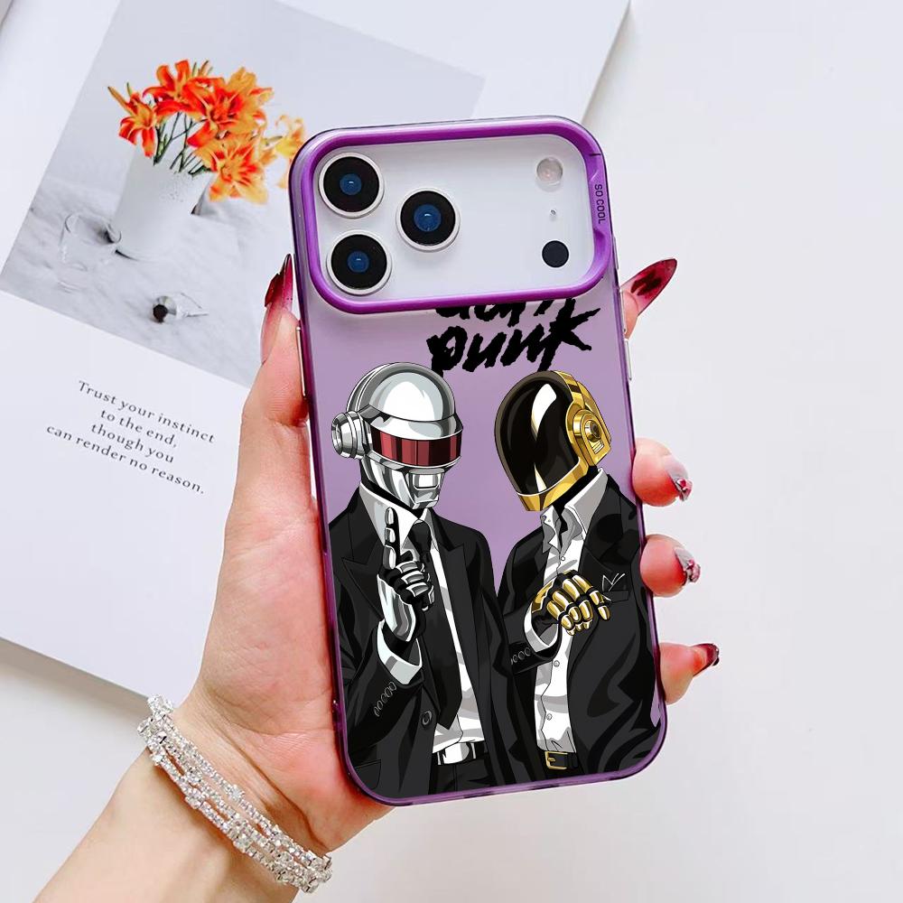 Band D-Daft Punk Phone Case For iPhone 17 16 15 14 13 12 11 Pro Max Air Matte Laser Aurora Shockproof Funda