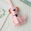 Cute Pu Leather Puppy Bag Charms Cartoon Design Soft Texture For Backpack Key Dog Lovers Gifts