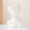 Creative White Bust Portrait Ceramic Vase Table Ornament Art Irregular Human Vase Flower Arrangement Container Home Decoration
