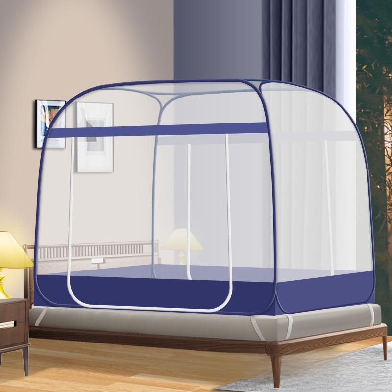 Mongolian Yurt-Style Mosquito Net for Dormitory Bunk Beds - Free Installation, Foldable, Fits Single to Full Size