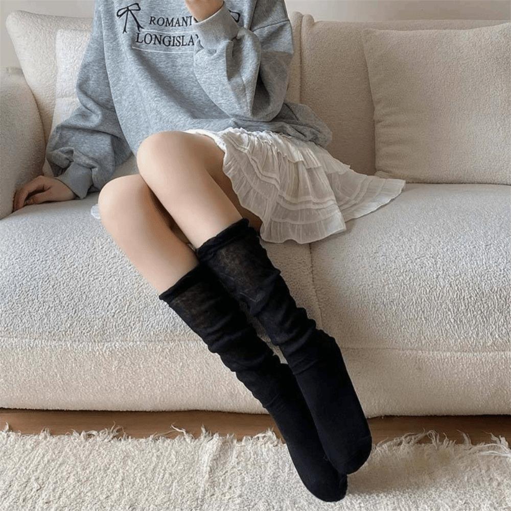 1 Pair Loose Thigh High Stockings Thin Ballet Hosiery Sweet Lolita Socks for Women