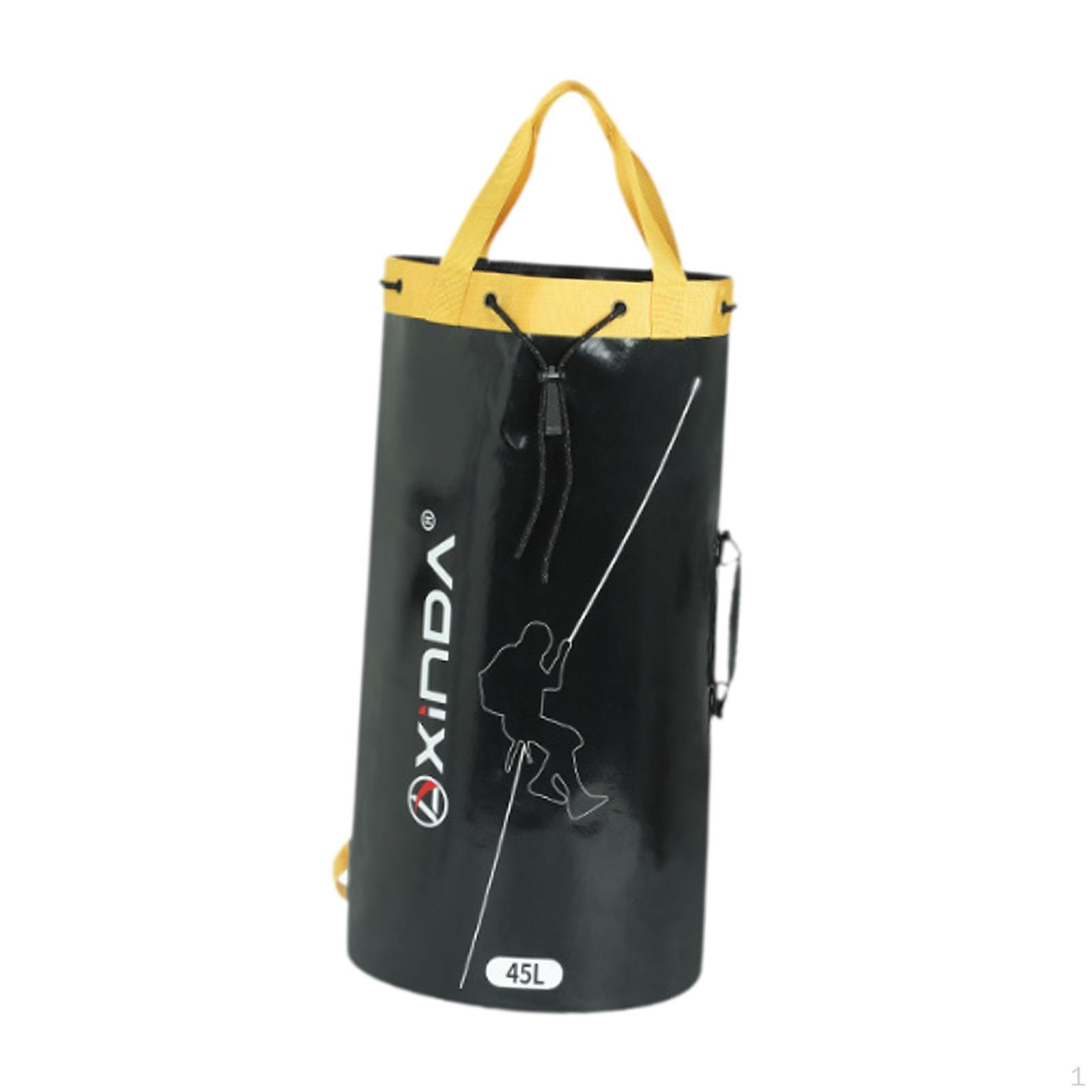 

Сумка для хранения веревки, сумка на шнурке, органайзер для оборудования, рюкзак для скалолазания, прочный для 25cmx35cmx66cm чёрный