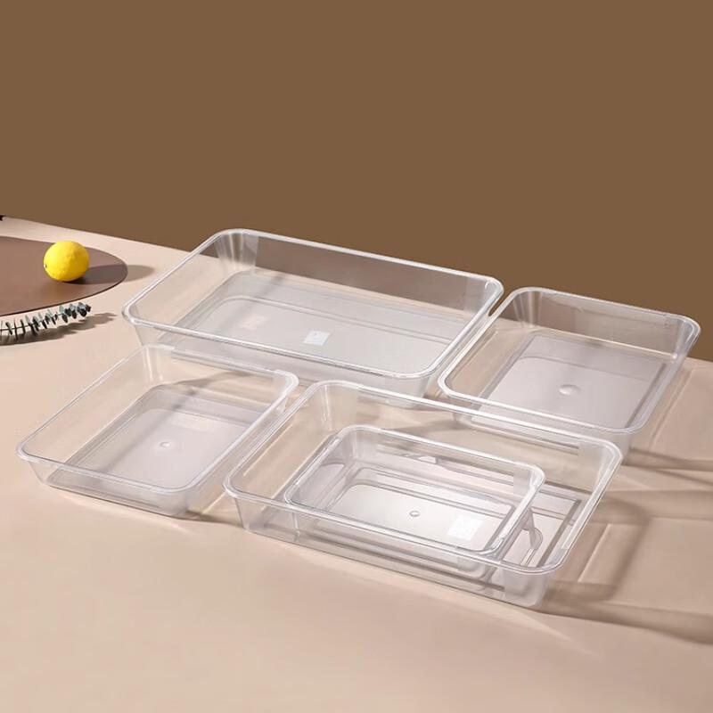 Transparent Acrylic Rectangular Food Display Tray
