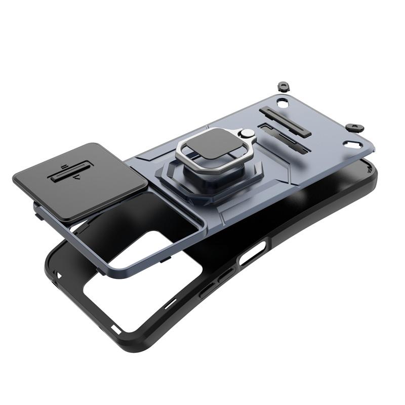 For Xiaomi Poco M6 4G Case Slide Camera Len Phone Cases For Xiaomi Poco M6 4G Shockproof Armor TPU PC Cover Xiaomi Poco M6 4G