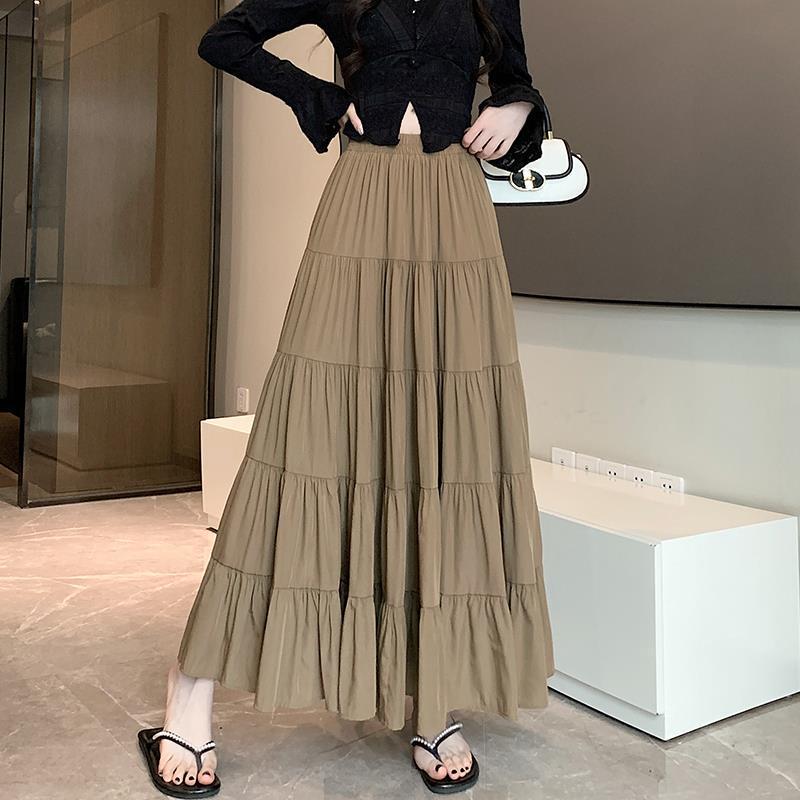 

Весна/Лето 2025 Абрикосовое миди-платье А-силуэта для женщин Medium хаки