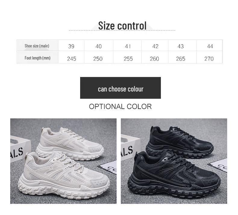 2024 Dad Shoes: Spring Mesh Breathable, Wear-Resistant, Anti-Slip Tire Sole Running and Casual Shoes for Men
