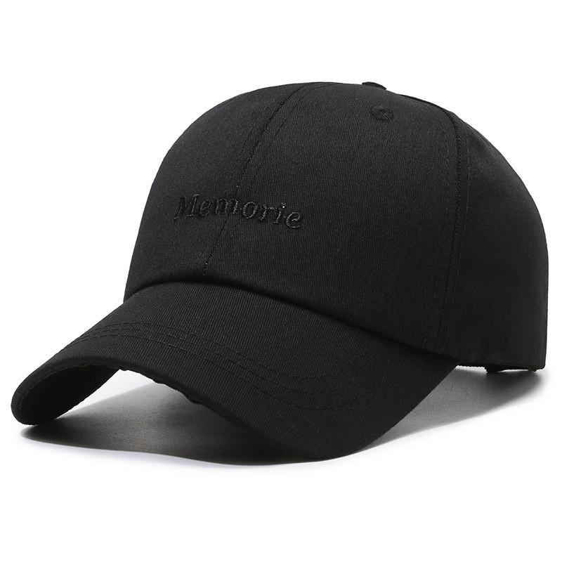 Letter Memorie Embroidered Baseball Cap Round Top Breathable Hat Gift Adjustable