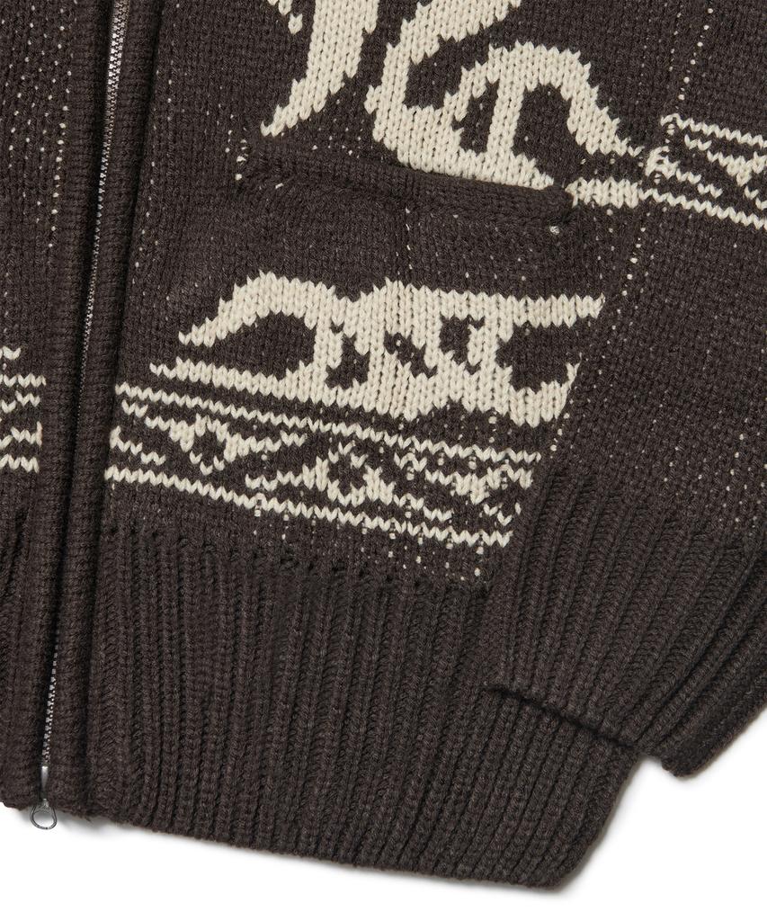 Nomaenyueol Cowichan Hooded Zip-Up - Brown