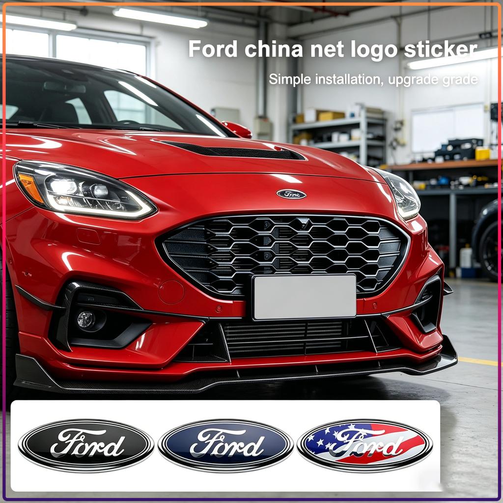 11.5x4.5cm Rear Trunk Emblem Sticker for Ford Ranger Escape Mondeo Fusion Fiesta Kuga Edge Focus Mustang Car Logo Badge Accessories