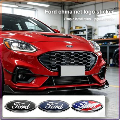 11.5x4.5cm Rear Trunk Emblem Sticker for Ranger Escape Mondeo Fusion Fiesta Kuga Edge Focus Mustang Car Logo Badge Accessories