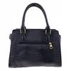 Elegant Handbag With A Crocodile Snake Pattern, Patent Leather