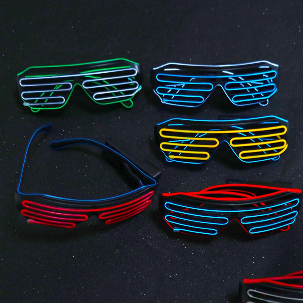 Cool Neon Glasses Double Colors Luminous Glasses Bar Supplies Fluorescent Glasses  Carnival Party