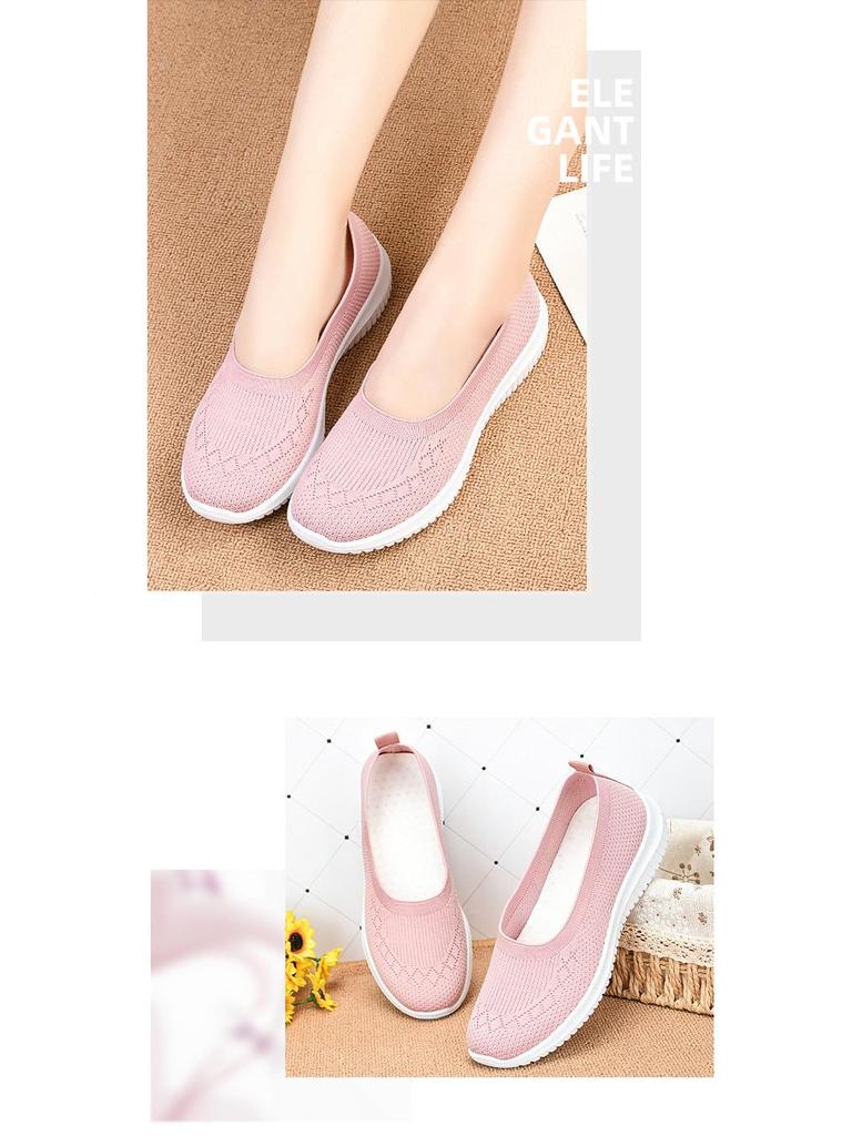 Women's 2025 New Breathable Woven Casual Shoes - Soft Sole, Large Size, Cross-Border Style