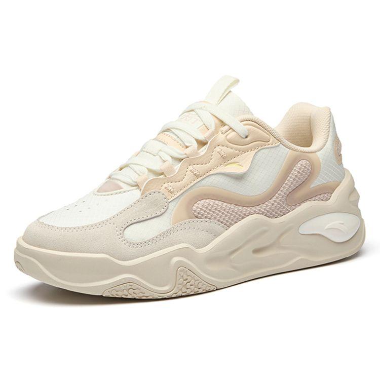 Anta Treading Retro Trendy Wear-Resistant Lightweight Low-Top Sports Casual Shoes Women sneakers White Gray 122238091R-4