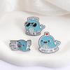 Cute Whale Puns Enamel Pins Everything Whale Be Okay I Whaley Like You Brooches Lapel Badges Animal Jewelry Gift for Kid Friends