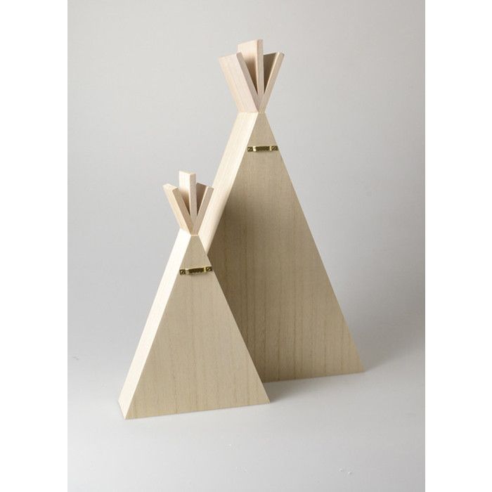 SET 2 ÉTAGÈRES MURALES TIPI - BOIS