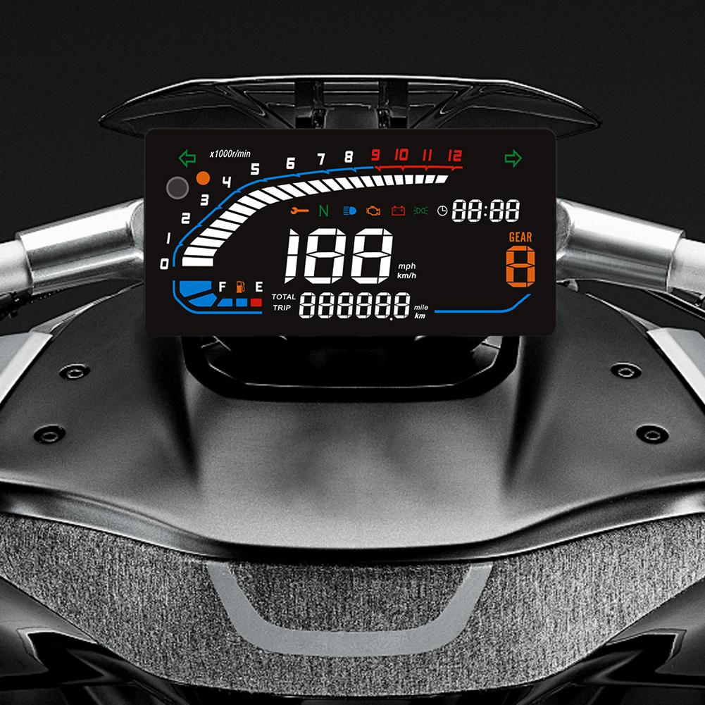 Digital Motorcycle Speedometer Motobike Dashboard Odometer with Multi-Function Indicator Light Motorcycle Accessories