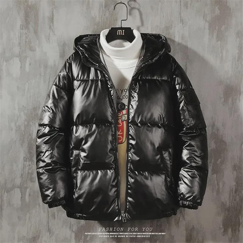 Men's 2023 Short Off-Season Down Jacket - Korean Style, Thickened, Winter Warm, Shiny, for Couples