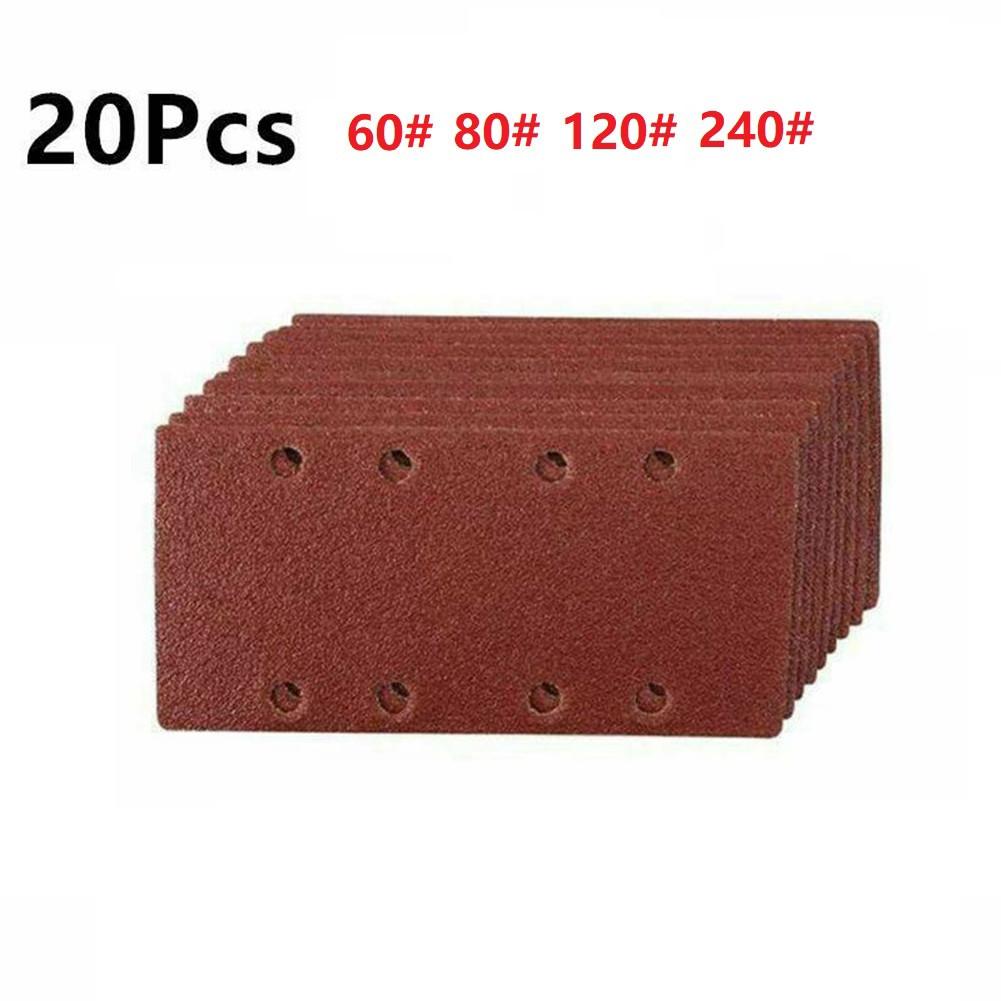 60/80/120/240# 20pcs Sanding Sheet Sandpaper 93*185mm Abrasive Tool