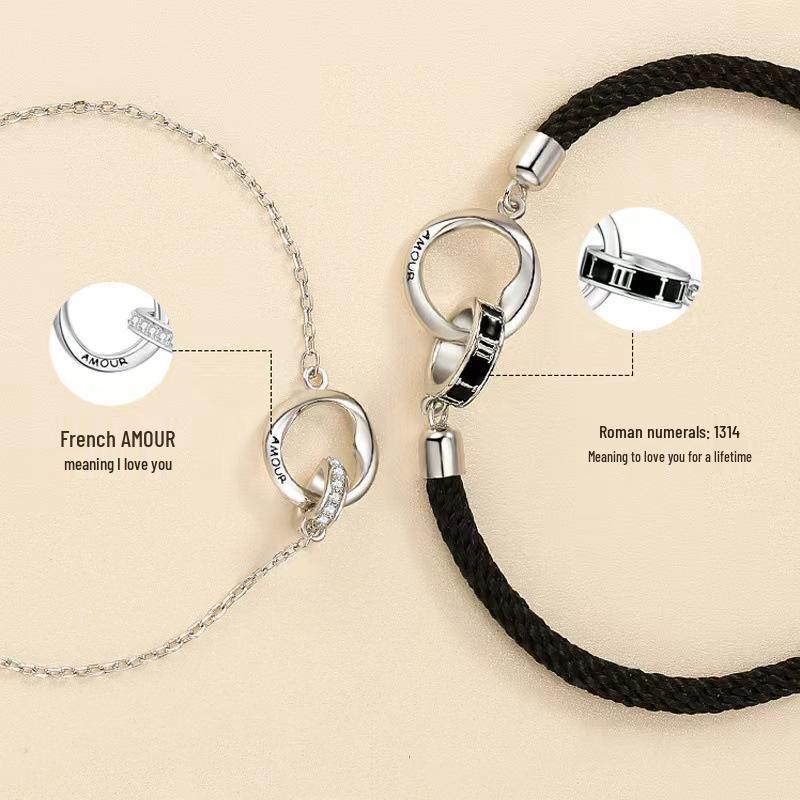 Mobius Strip Woven Couple Bracelets - Unique Niche Design for Lovers