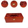 Tissue Box Holder Rectangular Ornate Wooden Relief Toilet Paper Case Facial Organizer for