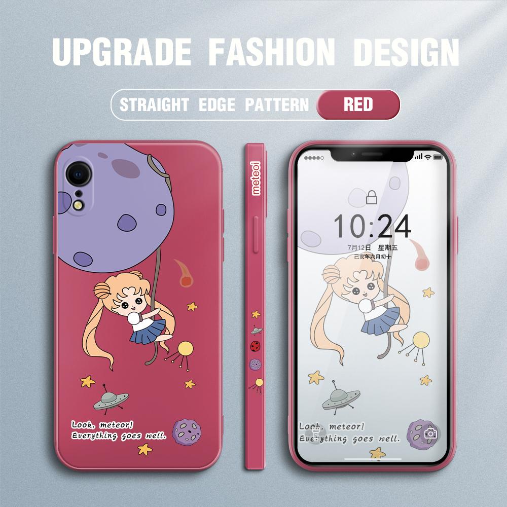 Lovely Cartoon Girl Phone Case for Redmi Xiaomi POCO Note 10 Pro 9 9A 9T 10C 8 7 11 Lite 5G X3 M3 Square Edge Creative Camera Soft TPU Cover