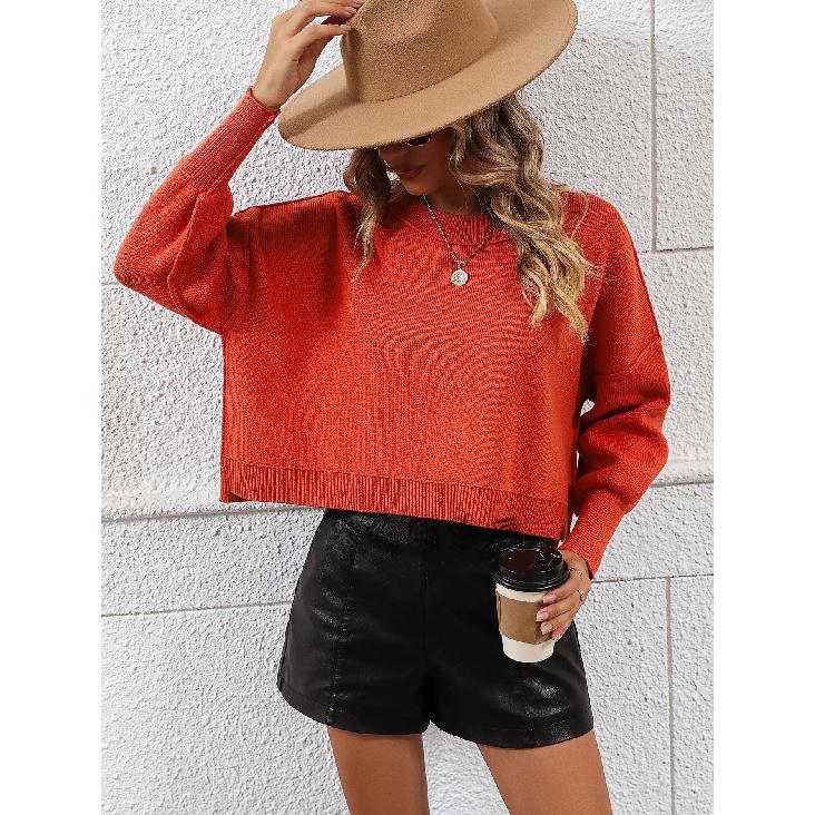 2024 Осень-Зима Европейская И Американская Мода Круглый Вырез Женский Вязаный Свитер — фото 6