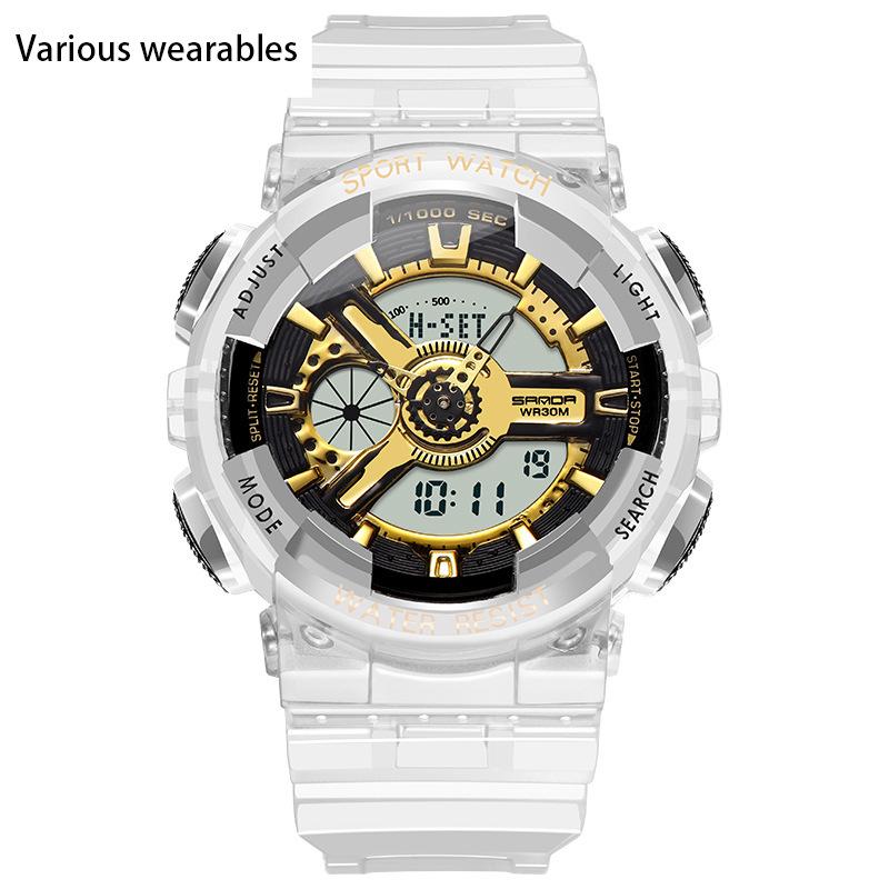 Korejský módní trend Micro Business Luminous Electronic Sports Trendy studentské korejské hodinky pro pár Candy pro děti