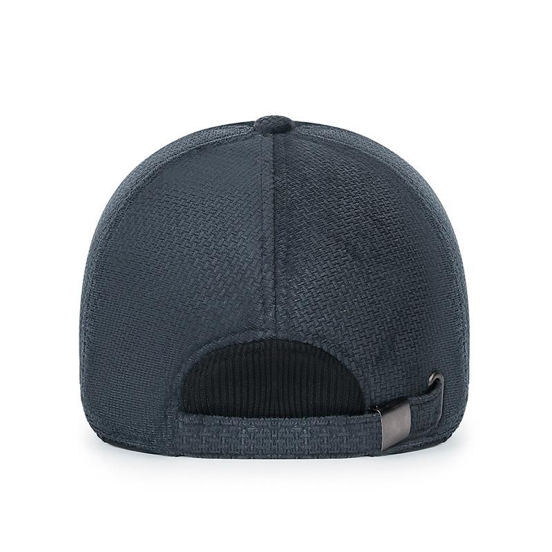 Men's Winter Warm Cap Middle-aged And Elderly Windproof Coldproof Cap Ear Protection Cap Velvet Thick Baseball Cap