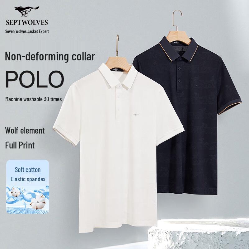 

Septwolves Men s Short Sleeve Business Casual Polo Shirt 2XL