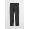 H M sliM Fit Cotton Twill Pants Dark Gray 1074402003