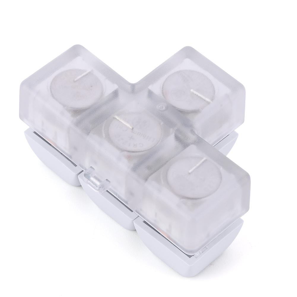 4 Keys Keyboard Fidget Keychain w/ LED Light Keyboard Clicker(White A Style)