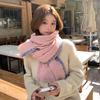 Autumn Winter Korean Sweet Minimalist Scarf High-End Warm Thickened Shawl Neck Warmer Women