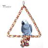 Triangle Cotton Rope Swing Pet Birds Parrot Biting Grinding Climbing Cage Toy