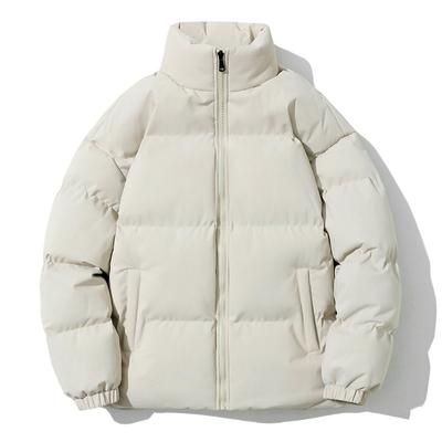 Velvet Cotton-padded Jacket Men's Stand-up Collar Thickened Jacket Winter Brand Loose Cotton-padded Jacket Cold-proof and Warm Bread Clothing