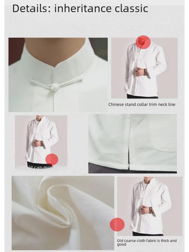 Men's Large Tang Suit Hanfu Long-Sleeve Jacket