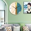 12 Inch 30cm New Chinese Style Imitation Wood Grain Bamboo Pattern Brushed Silent Clock Fashionable Living Room Personalized Creative Wall Clock