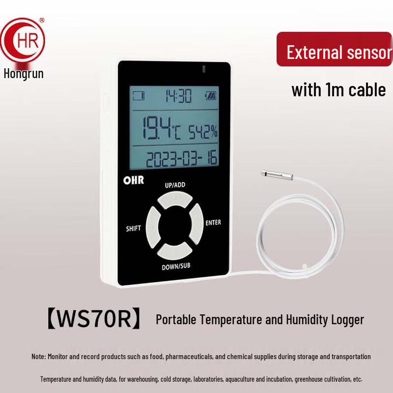 

Yida WS70 Portable Temperature and Humidity Recorder CN plug (adapter included) Standard