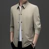 Men's Jacket Spring Middle-aged Business Casual Single-breasted Jacket Solid Color Thin Windbreaker Men