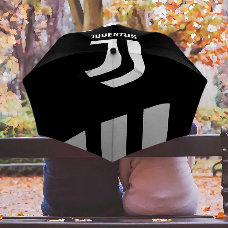 מטריה של קבוצת כדורגל עם פתיחה/סגירה אוטומטית ומטריה חזקה עם 8 קנים, מטריה קומפקטית לנסיעות המתאימה לשימוש חיצוני