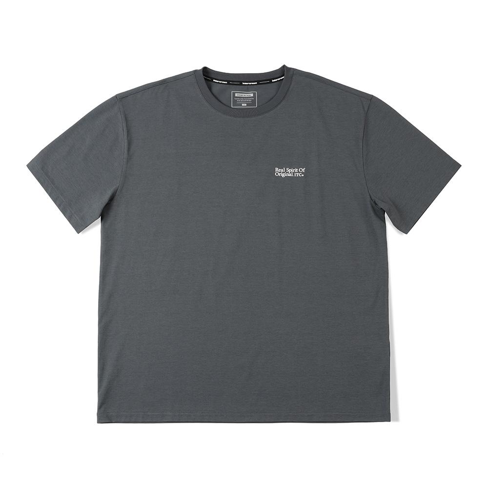 INTERCREW Functional Short Sleeve T-Shirt With Embroidered Points D-Gray Ita2Xr04Adg