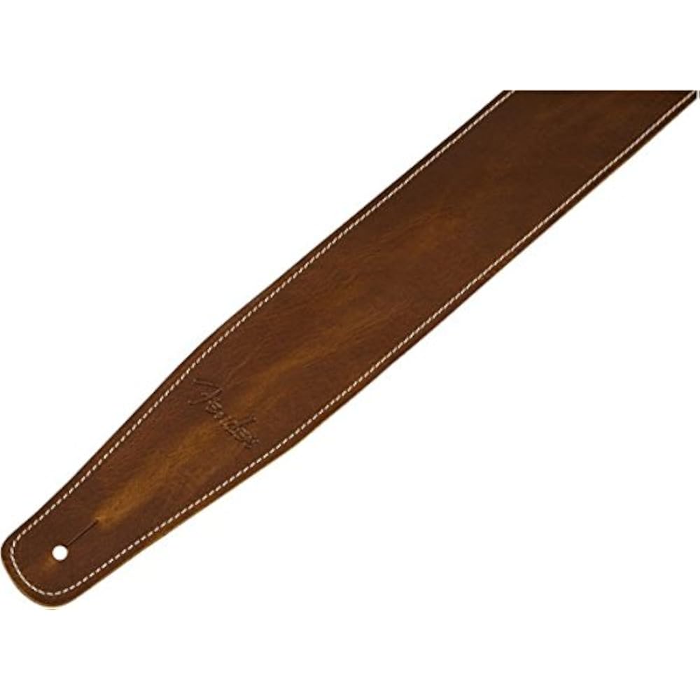 [Fender] Strap Broken-In Leather Strap, Tan 2.5"
