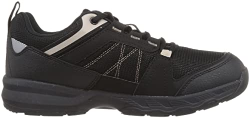 DUNLOP REFINED DU6001 Men's Waterproof Wide 4E Outdoor Walking Sneakers, Black, Size 26.0 cm