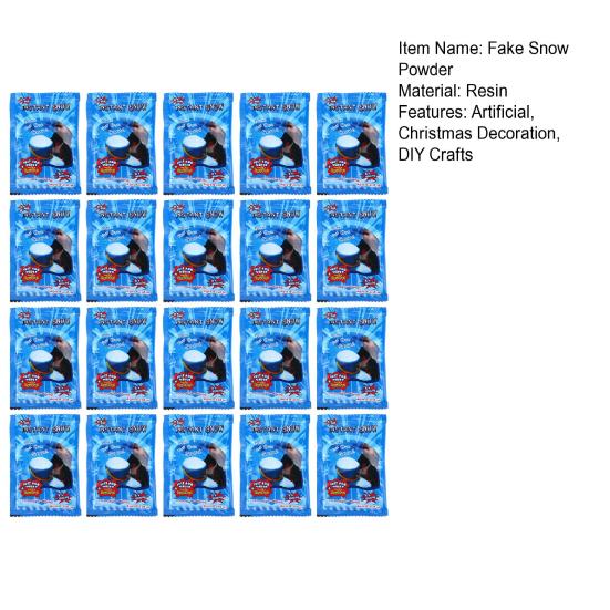 Fake Snow Powder Christmas Artificial Flake Faux Snow Powder Filler for DIY Crafts Holiday Decoration