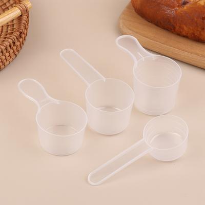 10Pcs 15/25/30/35g Transparent Plastic Milk Powder Spoon With ML Graduated Kitchen Baking Measuring Spoon