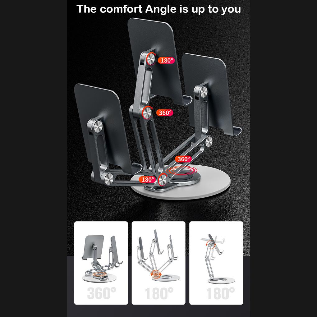 360° Rotate Metal Desk Mobile Phone Holder Stand For iPhone iPad Xiaomi Adjustable Desktop Tablet Holder Table Cell Phone Stand