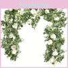 Vines Artificial Flower Wedding Table Decor With Plastic Roses For Scenes Garden