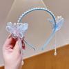 Handmade Hanfu Hair Accessories: Pearl Tassel Hairpin & Butterfly Flower Headband for Women and Girls