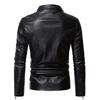 Autumn and Winter Slim Fit Handsome Men's Lapel Jacket Business Casual Leather Jacket Men